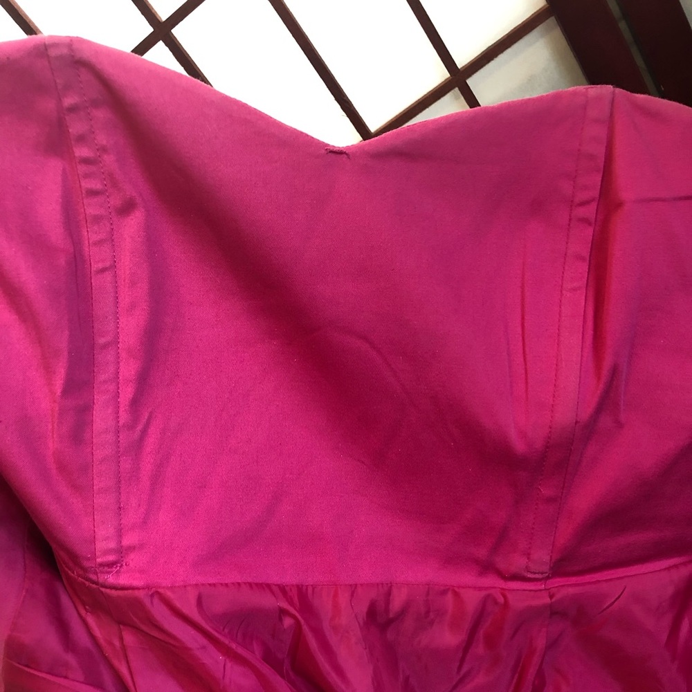 Calvin Klein Pink Strapless Tea Length Dress 6 - Picture 8 of 8